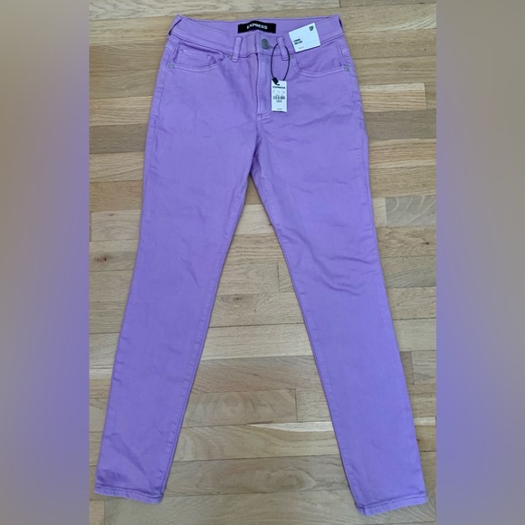 New with Tags Express High Waisted Lilac Legging Stretch - Size 0 Petite - Picture 4 of 7